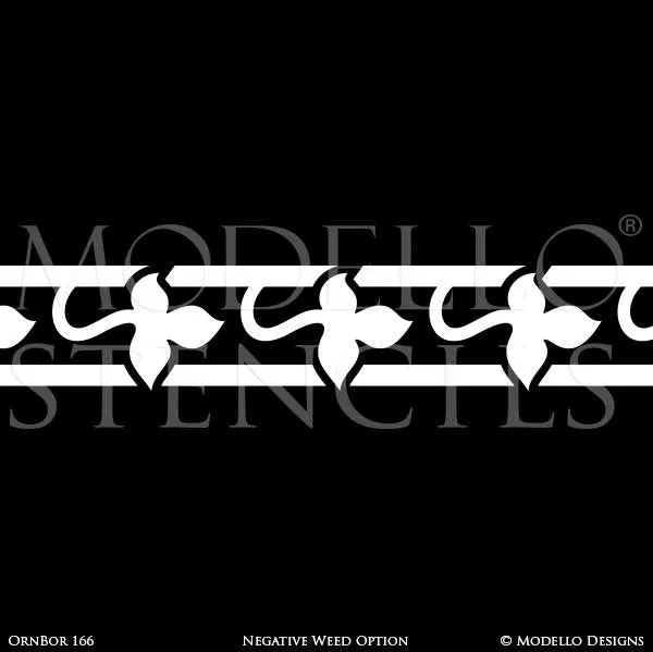 OrnBor166 Custom Border Stencil