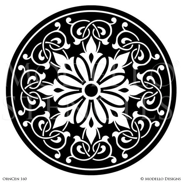 OrnCen160 Custom Medallion Stencil