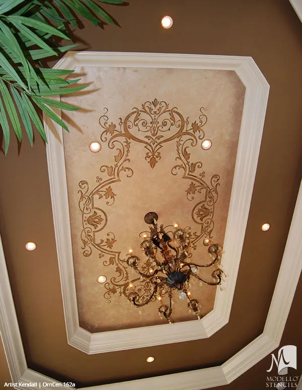 OrnCen162a Custom Medallion Stencil