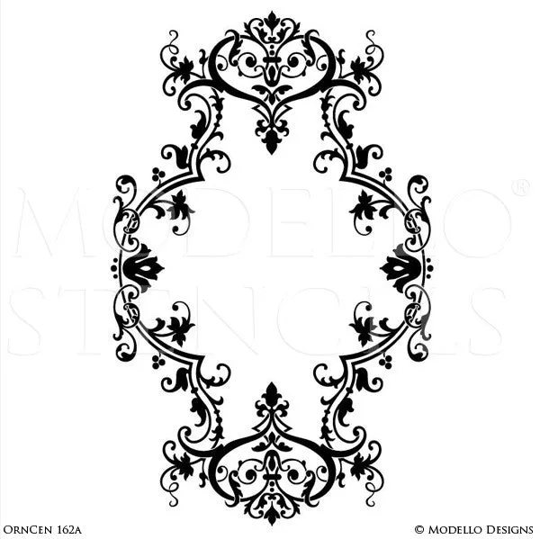 OrnCen162a Custom Medallion Stencil