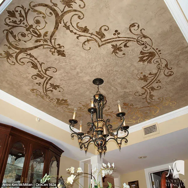 OrnCen162a Custom Medallion Stencil
