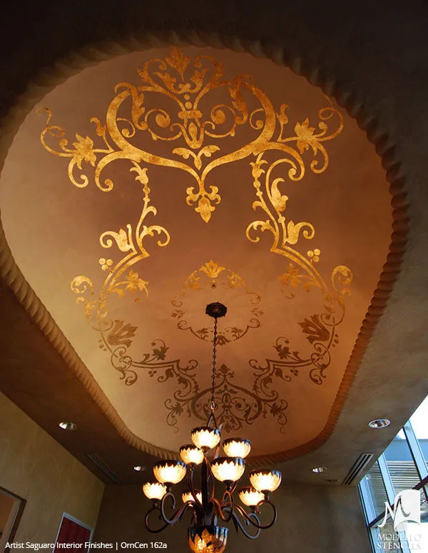 OrnCen162a Custom Medallion Stencil