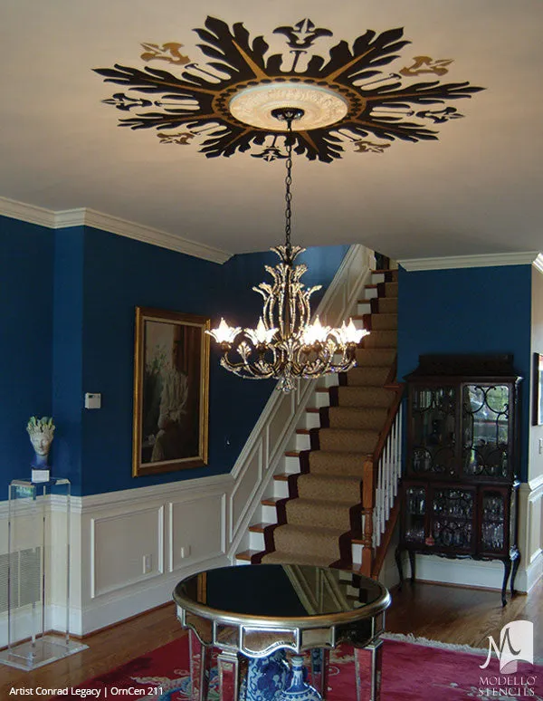 OrnCen211 Custom Medallion Stencil