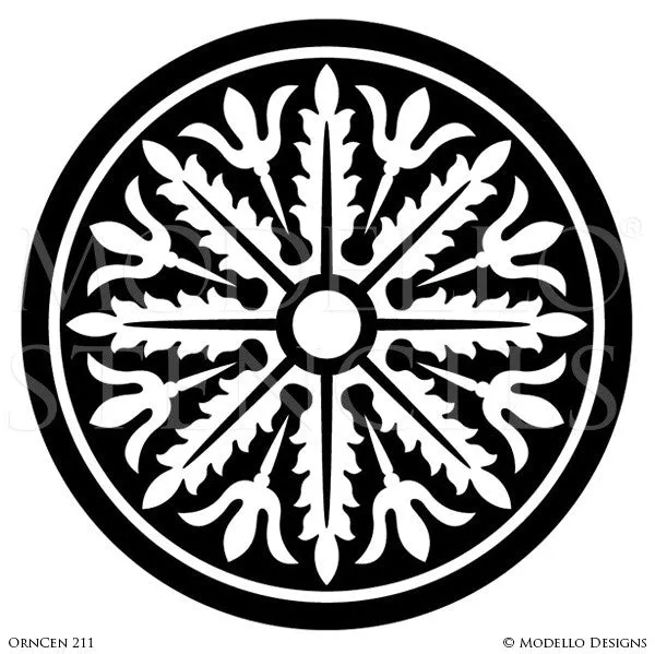 OrnCen211 Custom Medallion Stencil