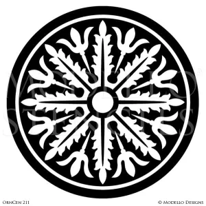 OrnCen211 Custom Medallion Stencil
