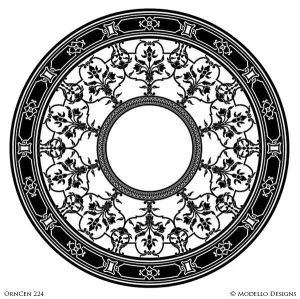 OrnCen224 Custom Medallion Stencil