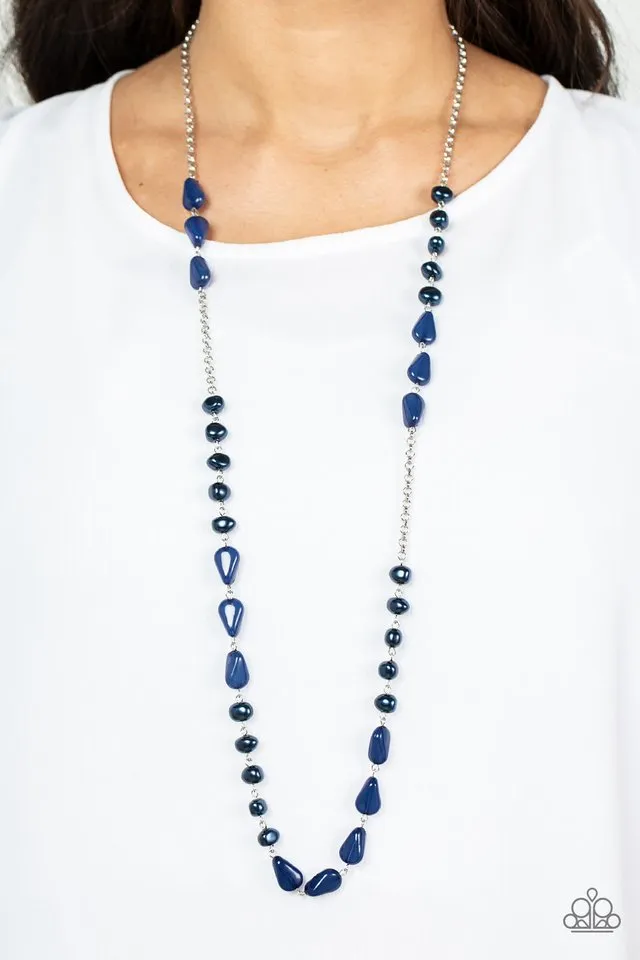 Paparazzi Necklace ~ Shoreline Shimmer - Blue
