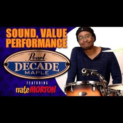 Pearl Decade Maple 3pc Drum Set White Satin Pearl