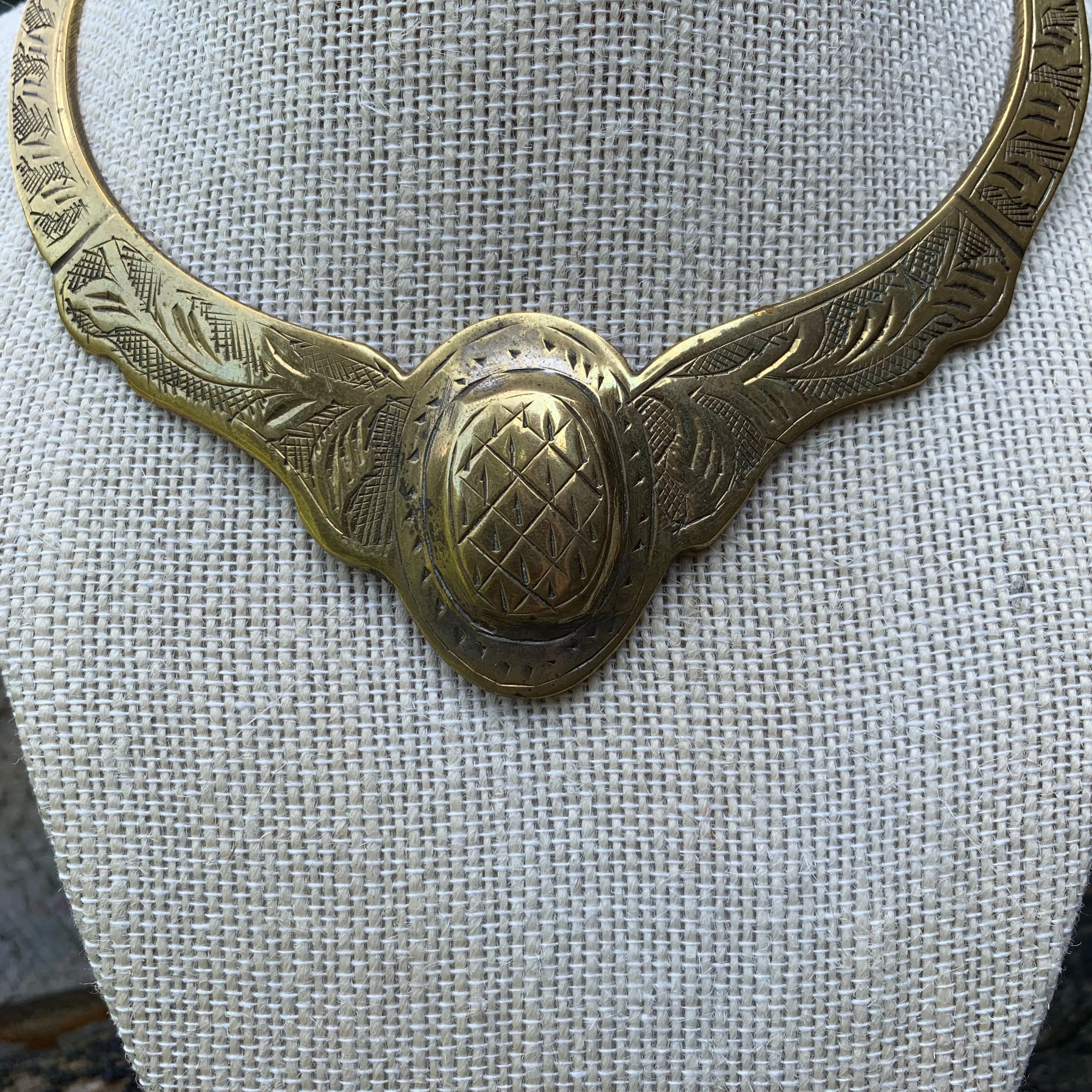 Private Collection Vintage Brass Collar Necklace