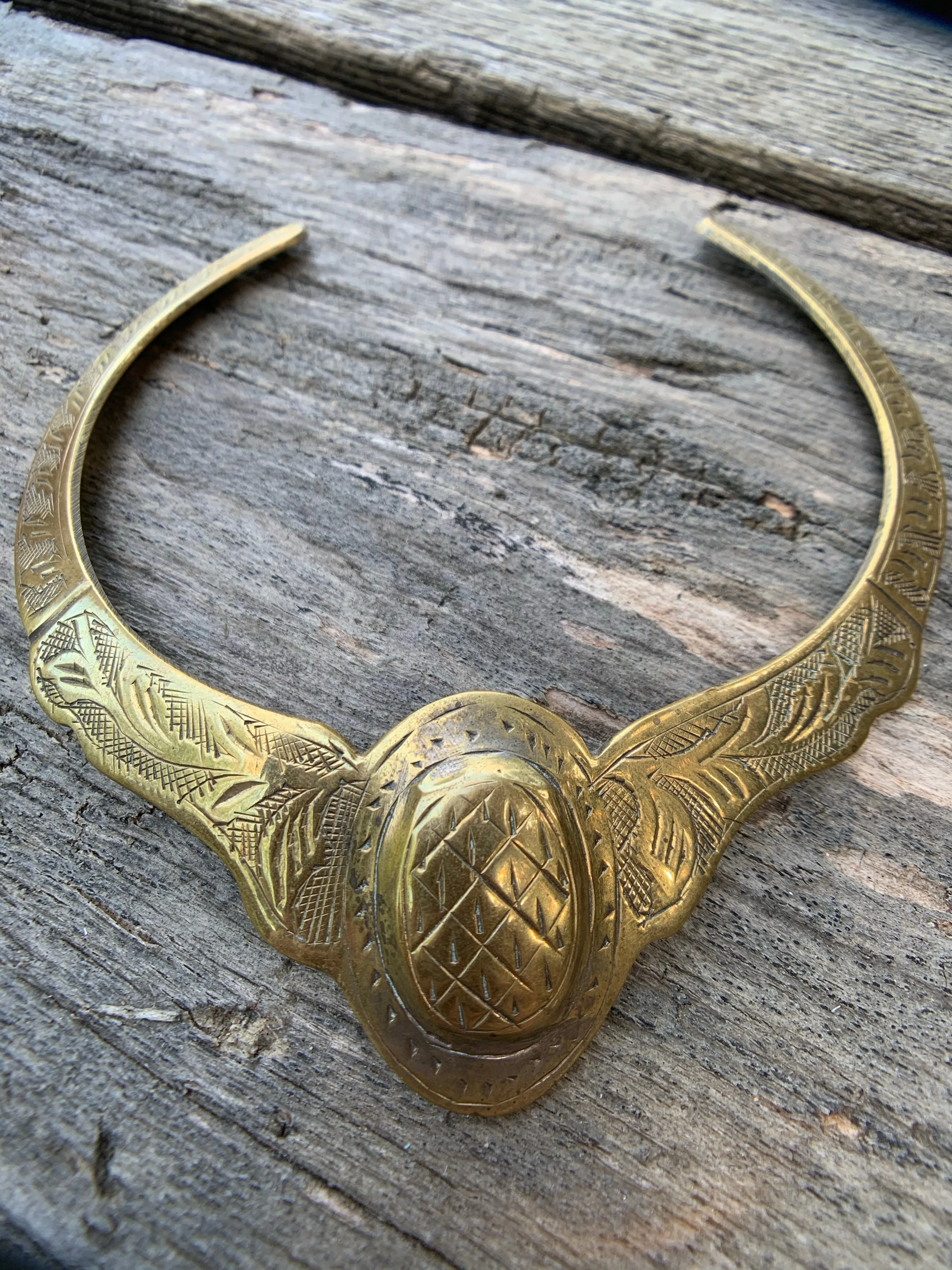 Private Collection Vintage Brass Collar Necklace