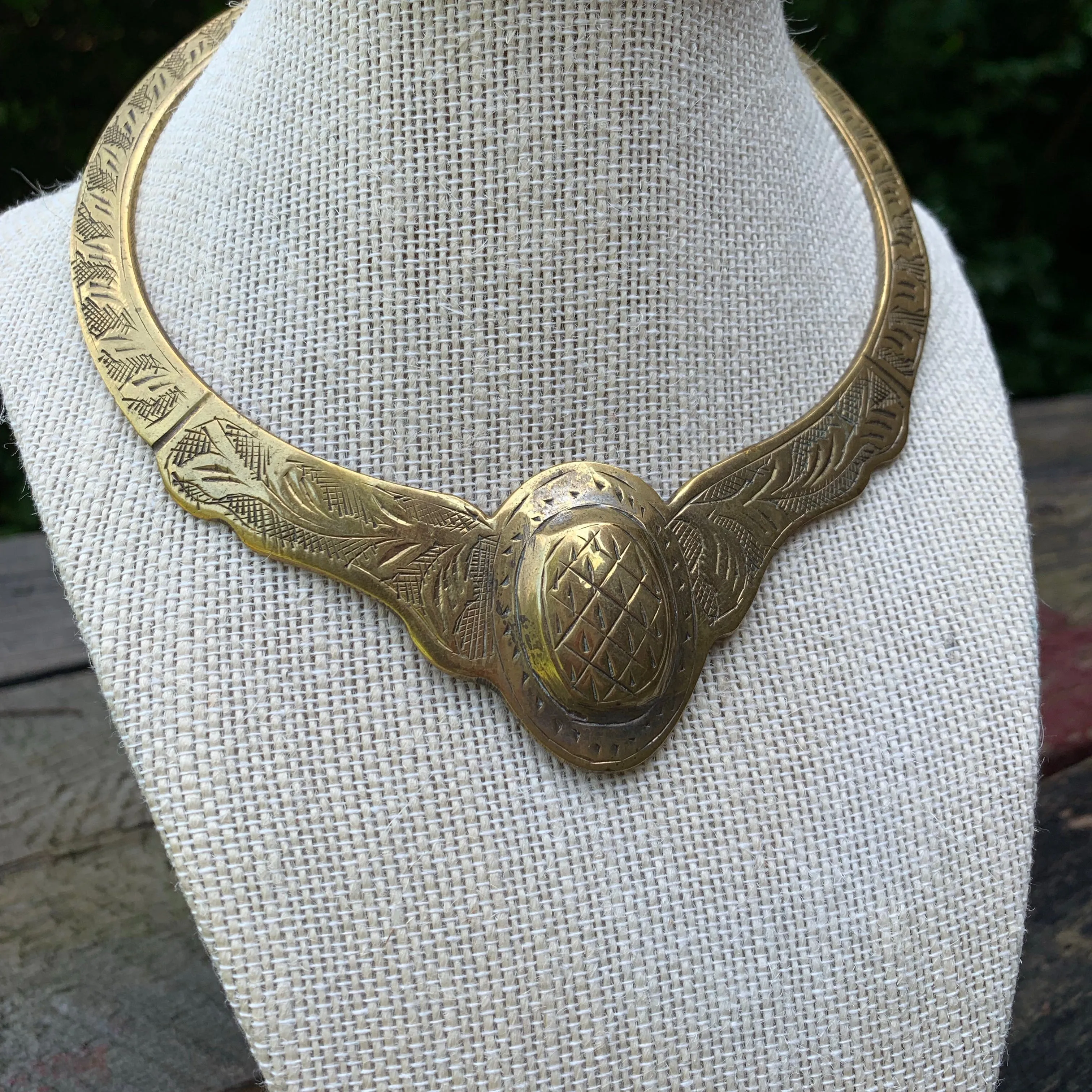 Private Collection Vintage Brass Collar Necklace