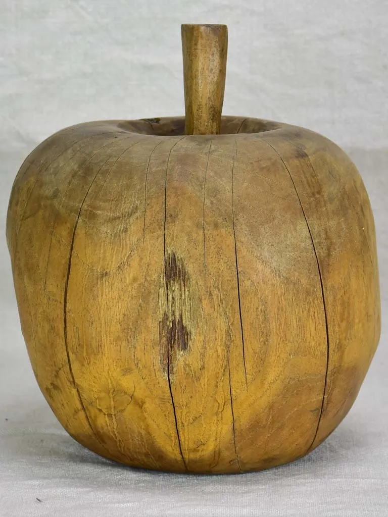 RESERVED ES Oversize wooden sculpture of an apple 10¾"