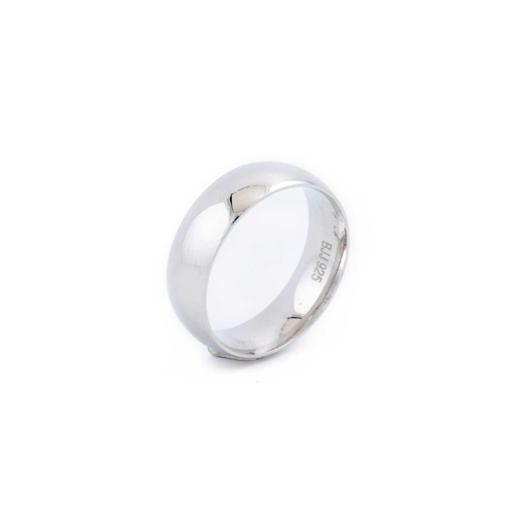 Rounded Sterling Silver Band