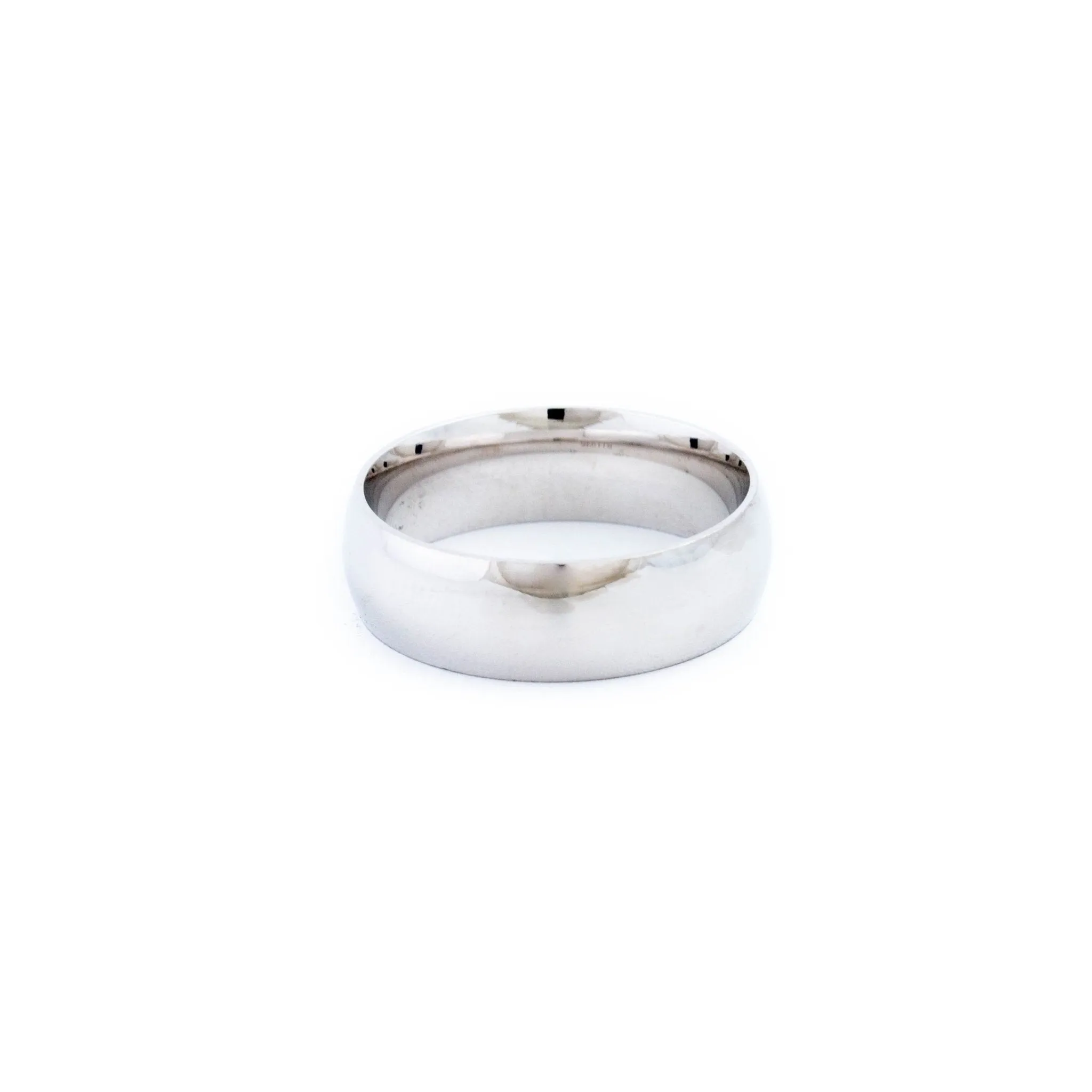 Rounded Sterling Silver Band