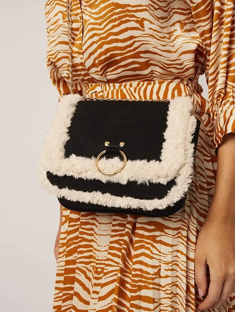 Roxy Shearling Cross Body Bag