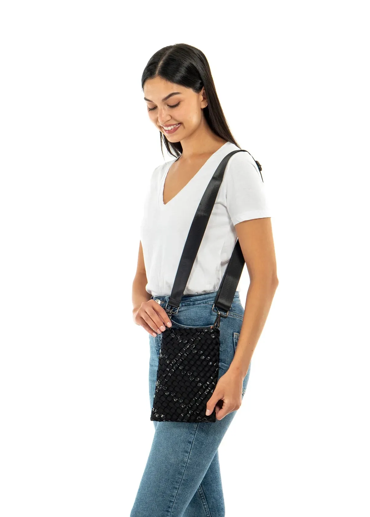 Shay Woven Cell Phone Bag