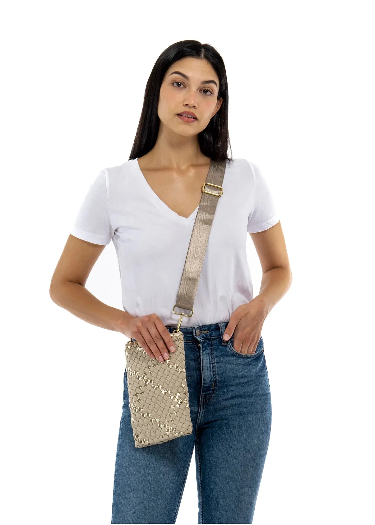 Shay Woven Cell Phone Bag