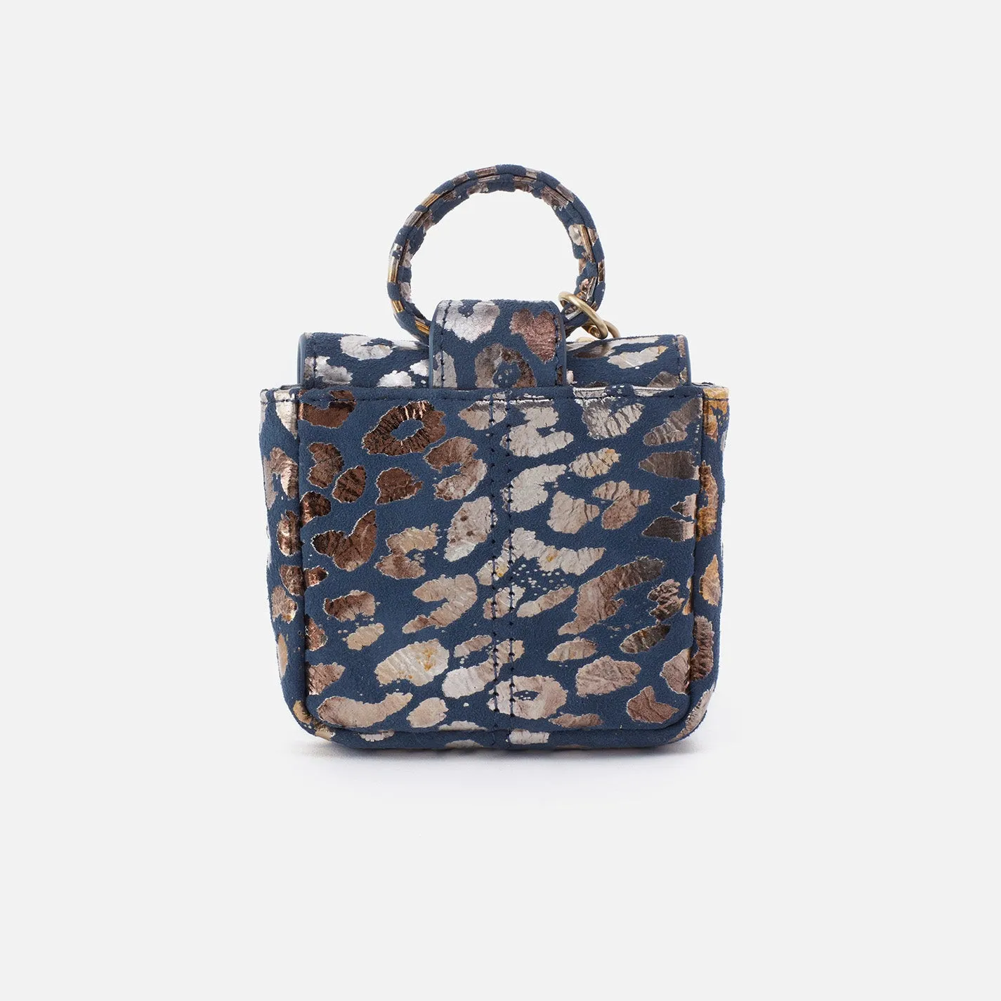 Sheila Bag Charm in Printed Leather - Mirror Cheetah
