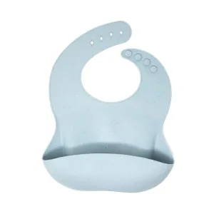 Silicone Bib in Seafoam Speckled
