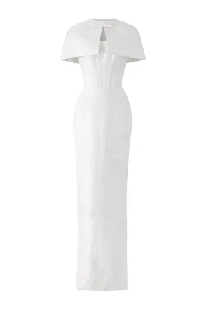 Solstice Sheath Corset Waist Brocade Floor Length Set