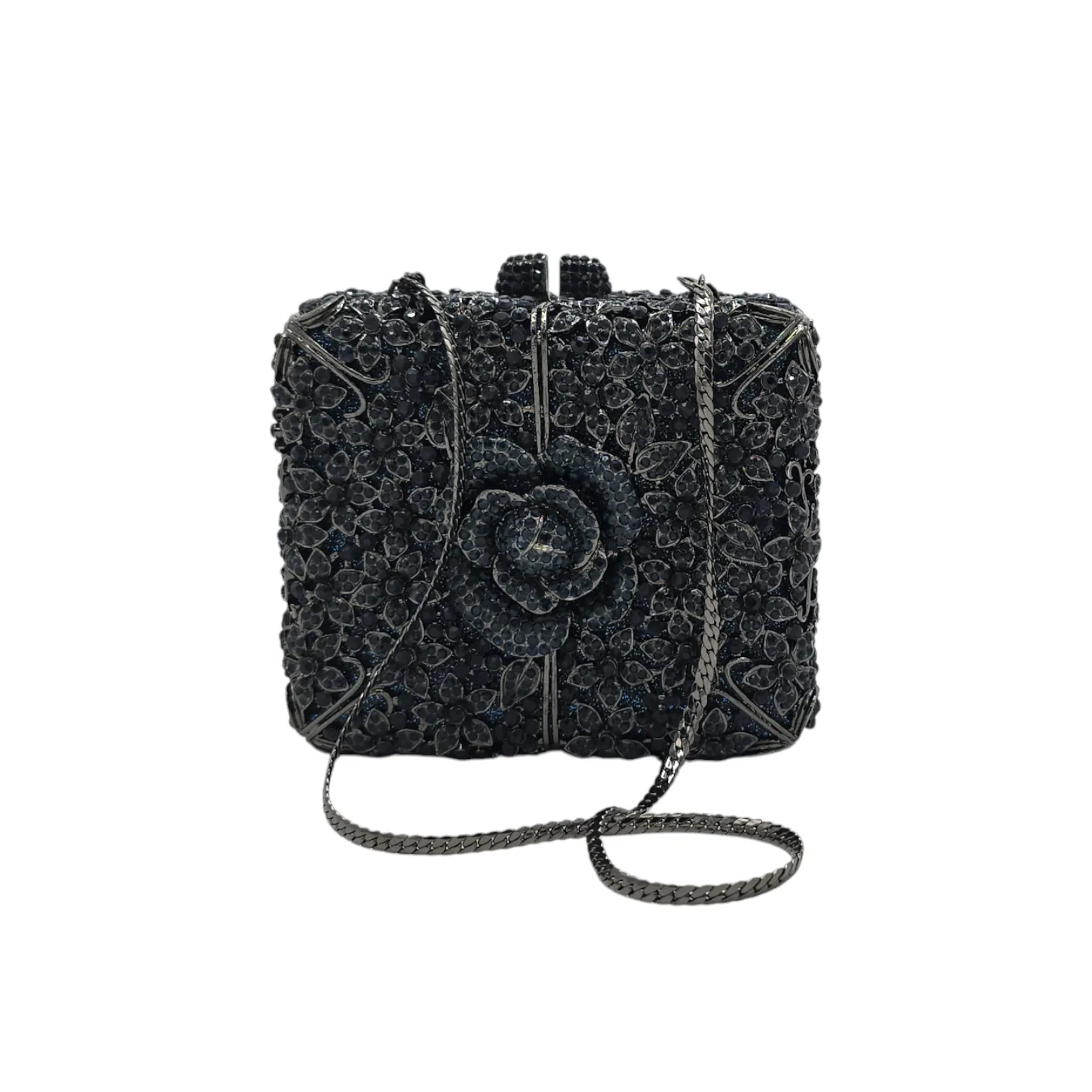 Square Rose Flower Clutch