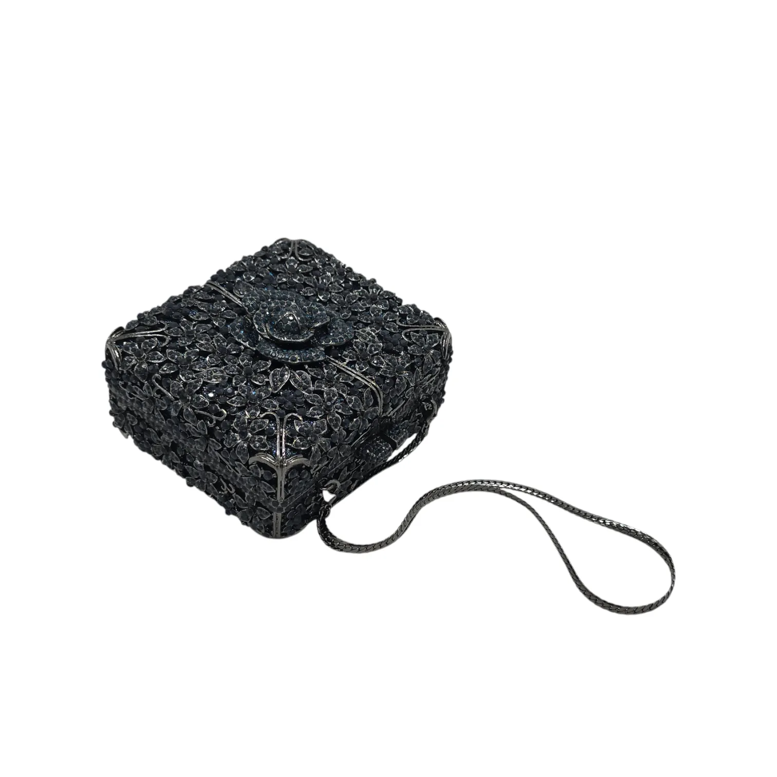 Square Rose Flower Clutch