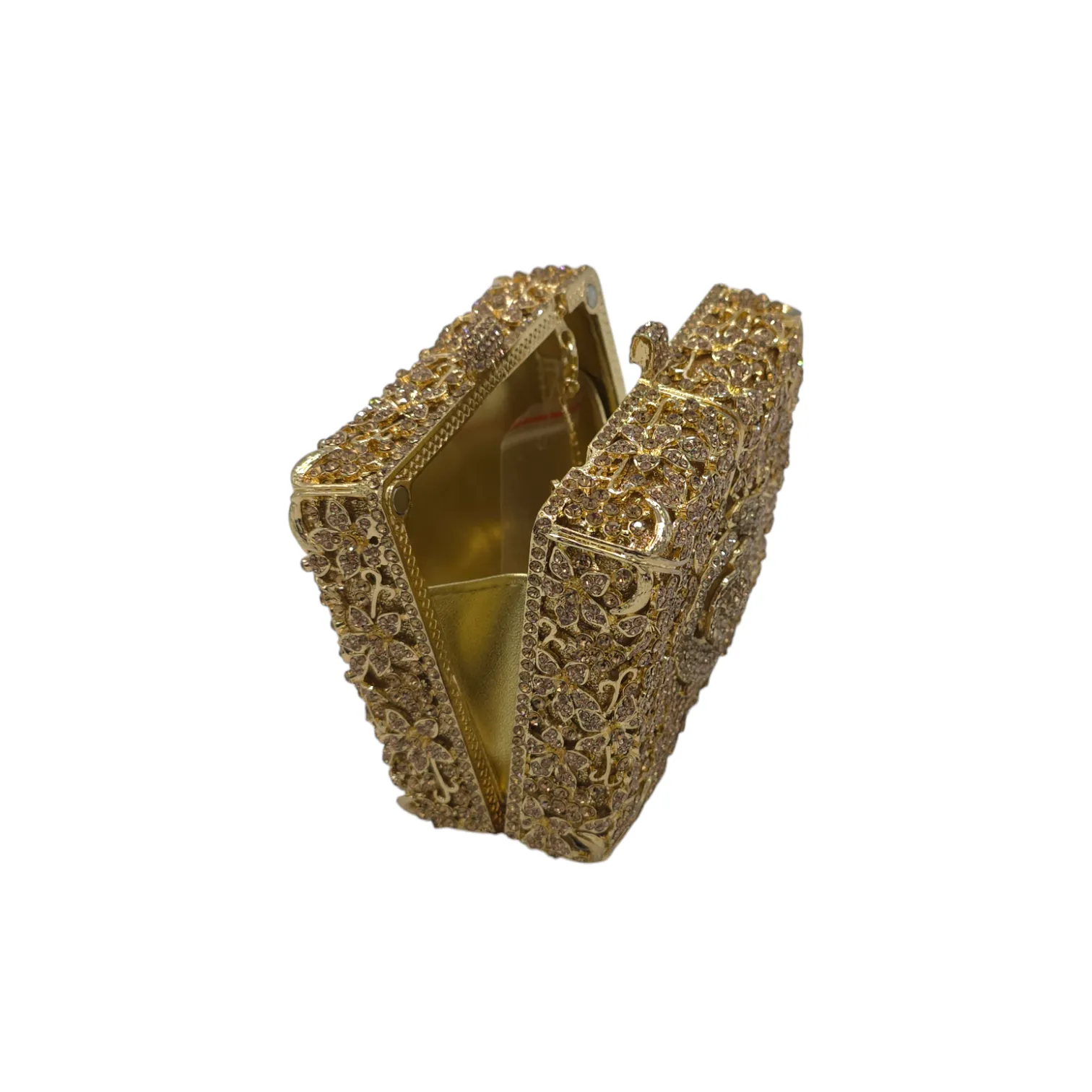 Square Rose Flower Clutch