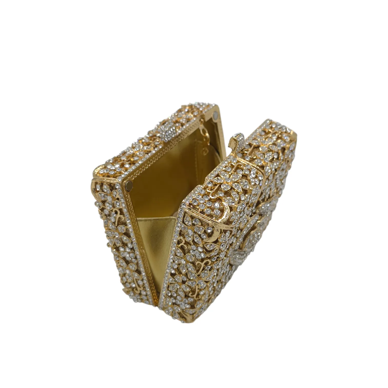 Square Rose Flower Clutch