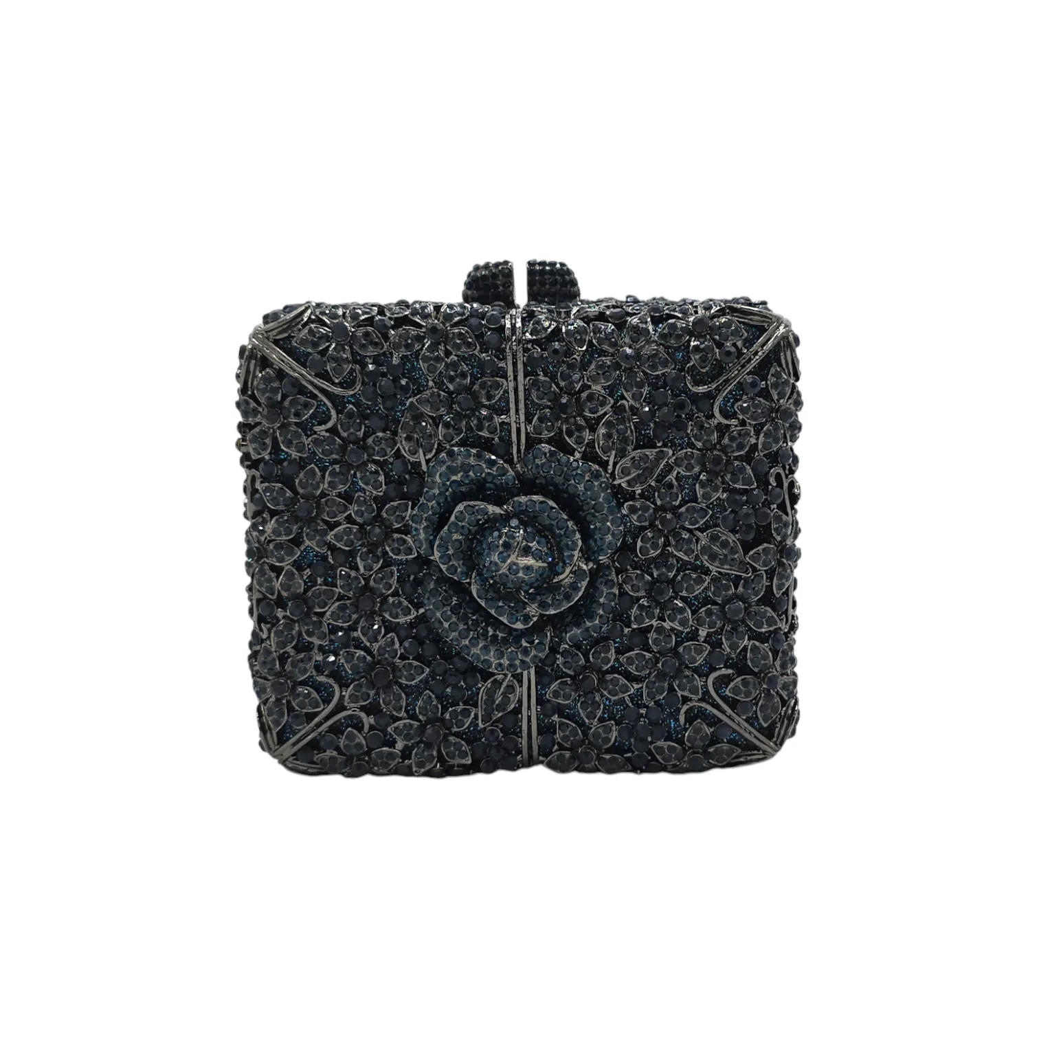 Square Rose Flower Clutch