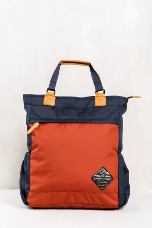 SUMMIT CONVERTIBLE TOTE PACK - NAVY/RUST