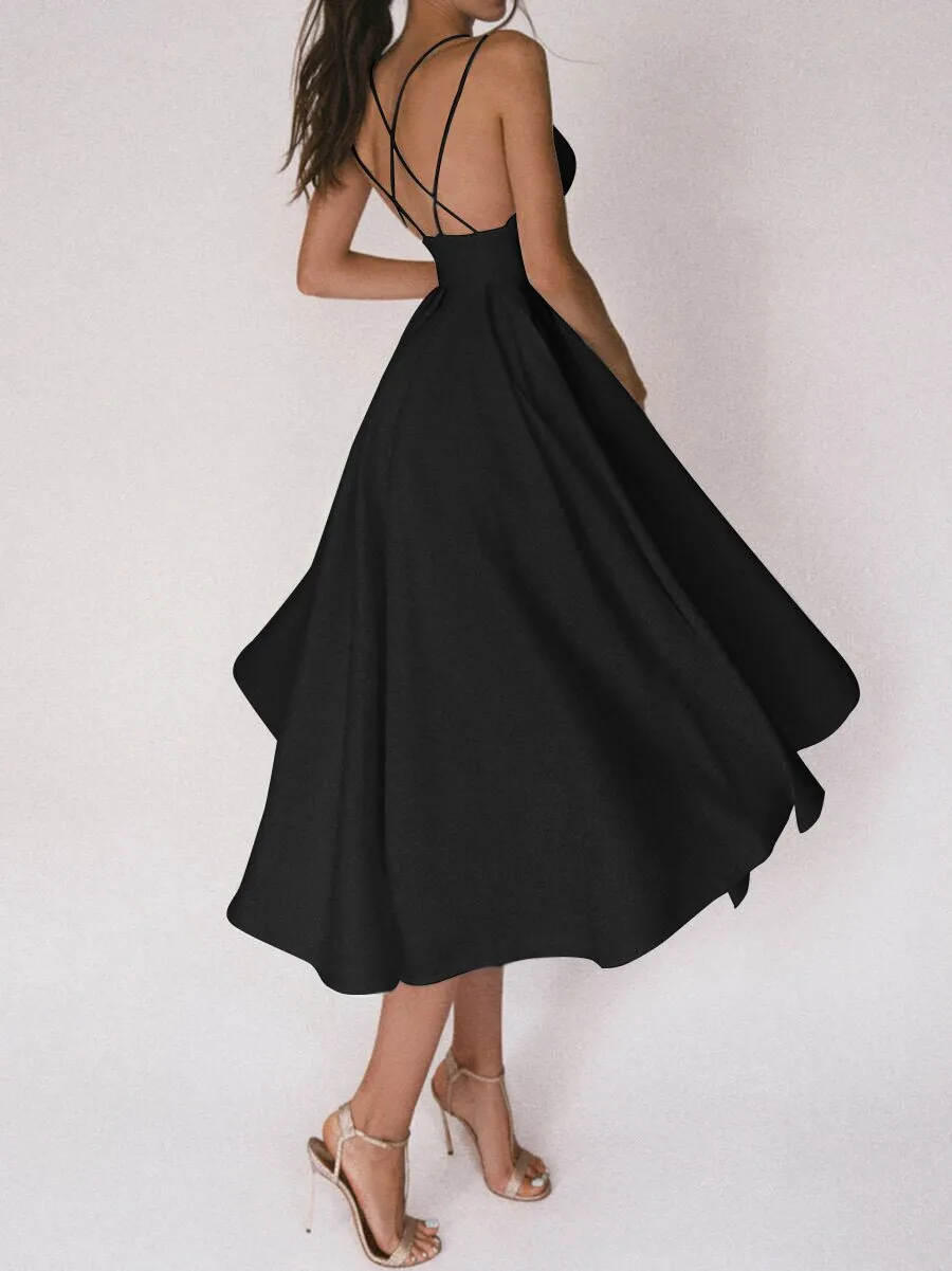 Suspenders sexy swing dress