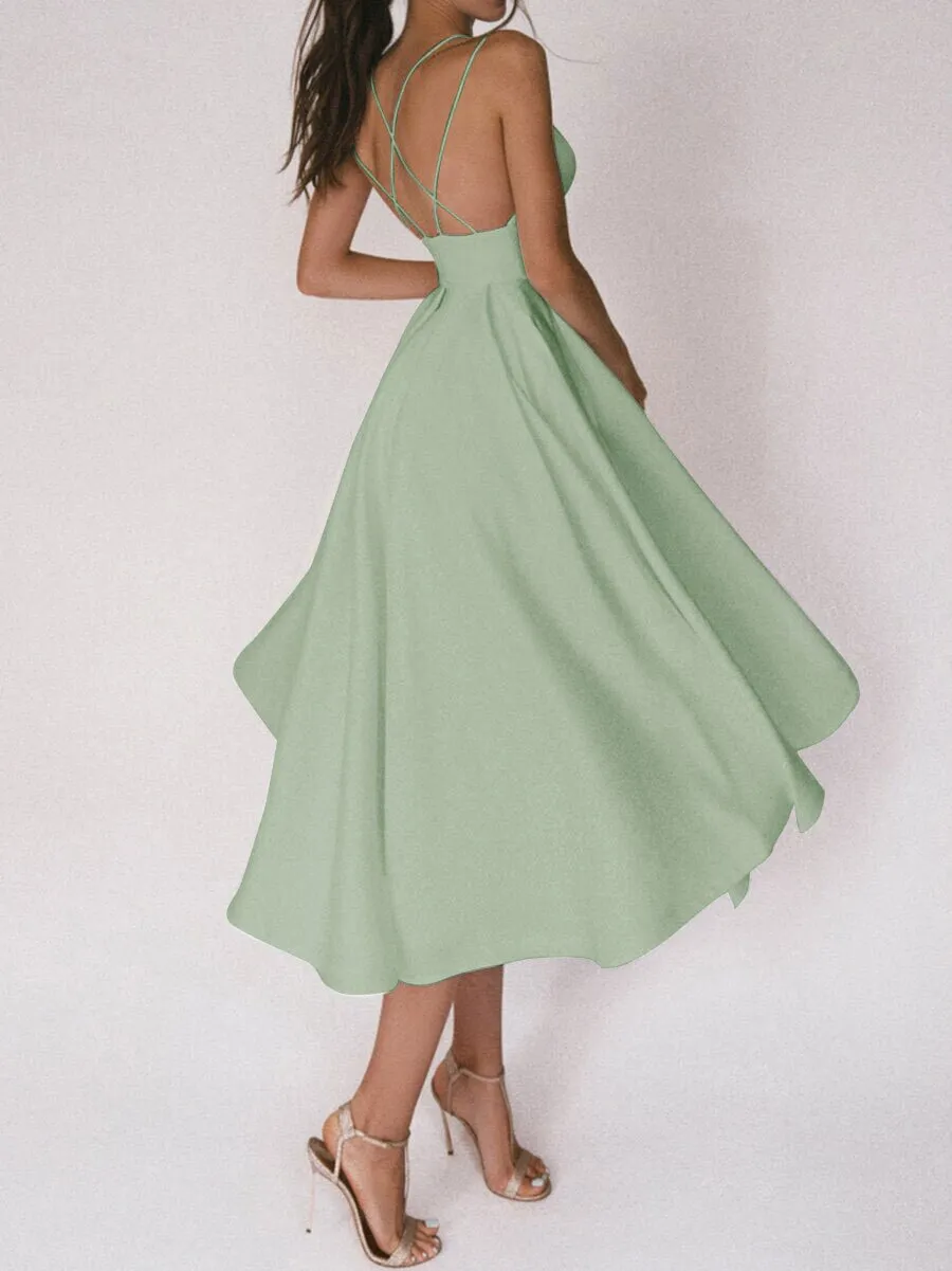 Suspenders sexy swing dress