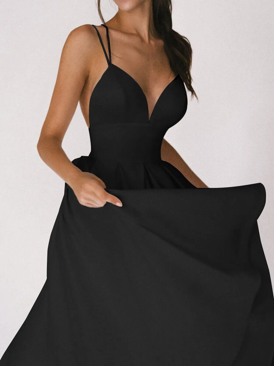Suspenders sexy swing dress