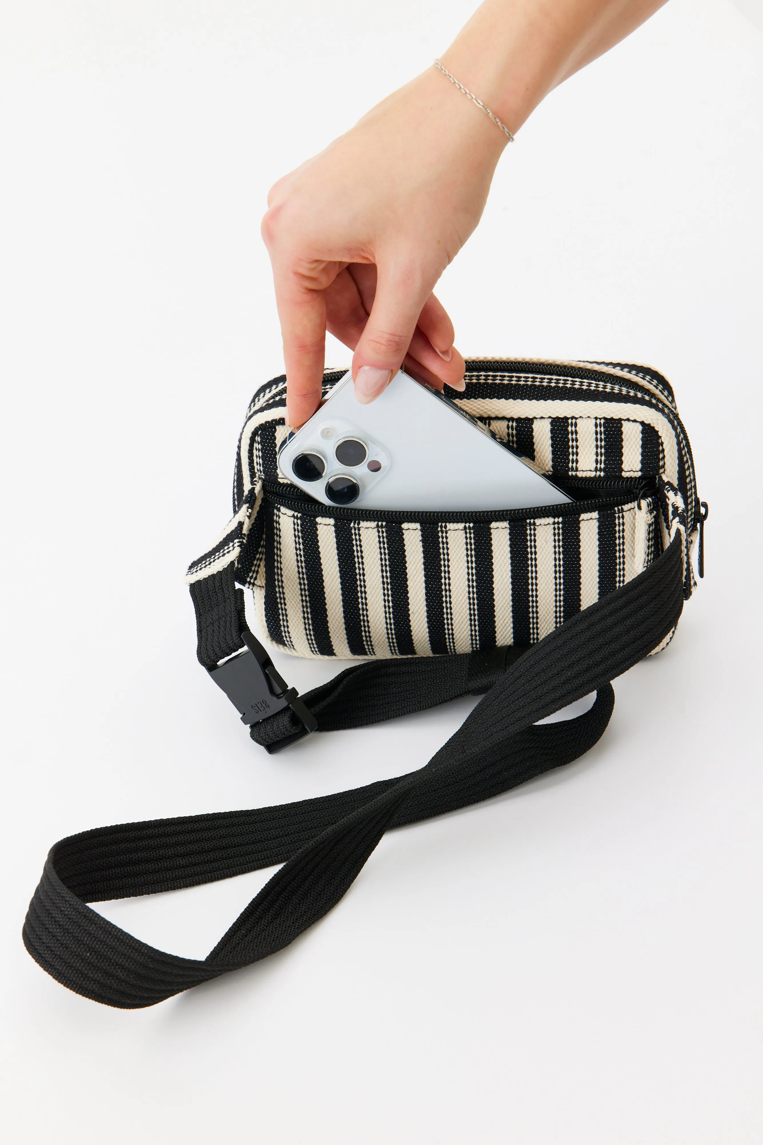 The Belt Bag in Black Stripe