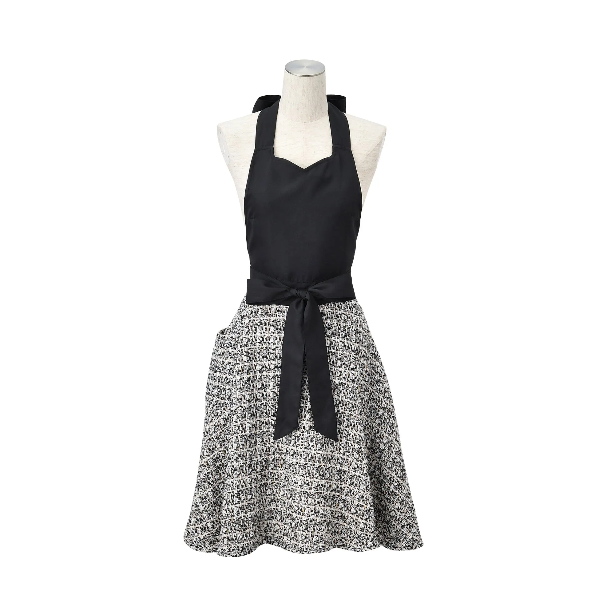 Tweed Full Apron Black