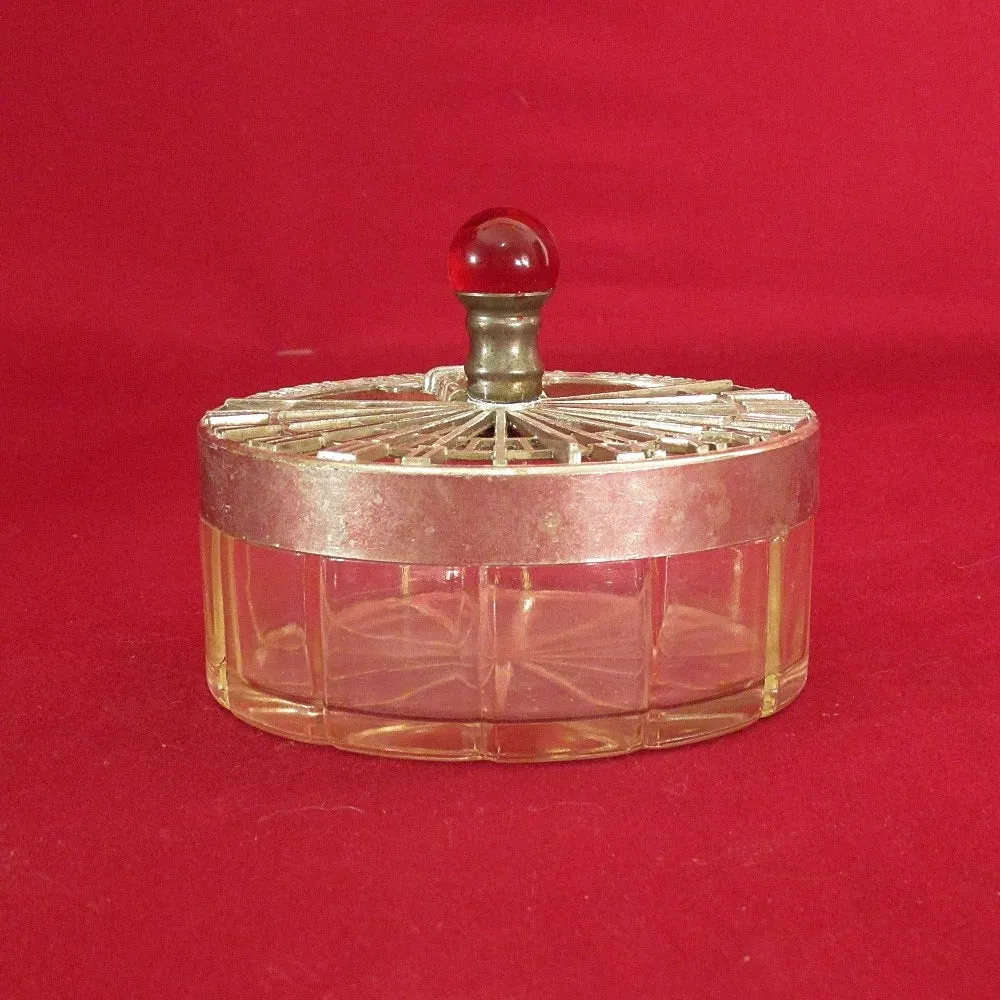 Very Rare Art Deco Glass Sundial