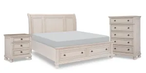 Viola 5-Piece King Bedroom Set - Antique White