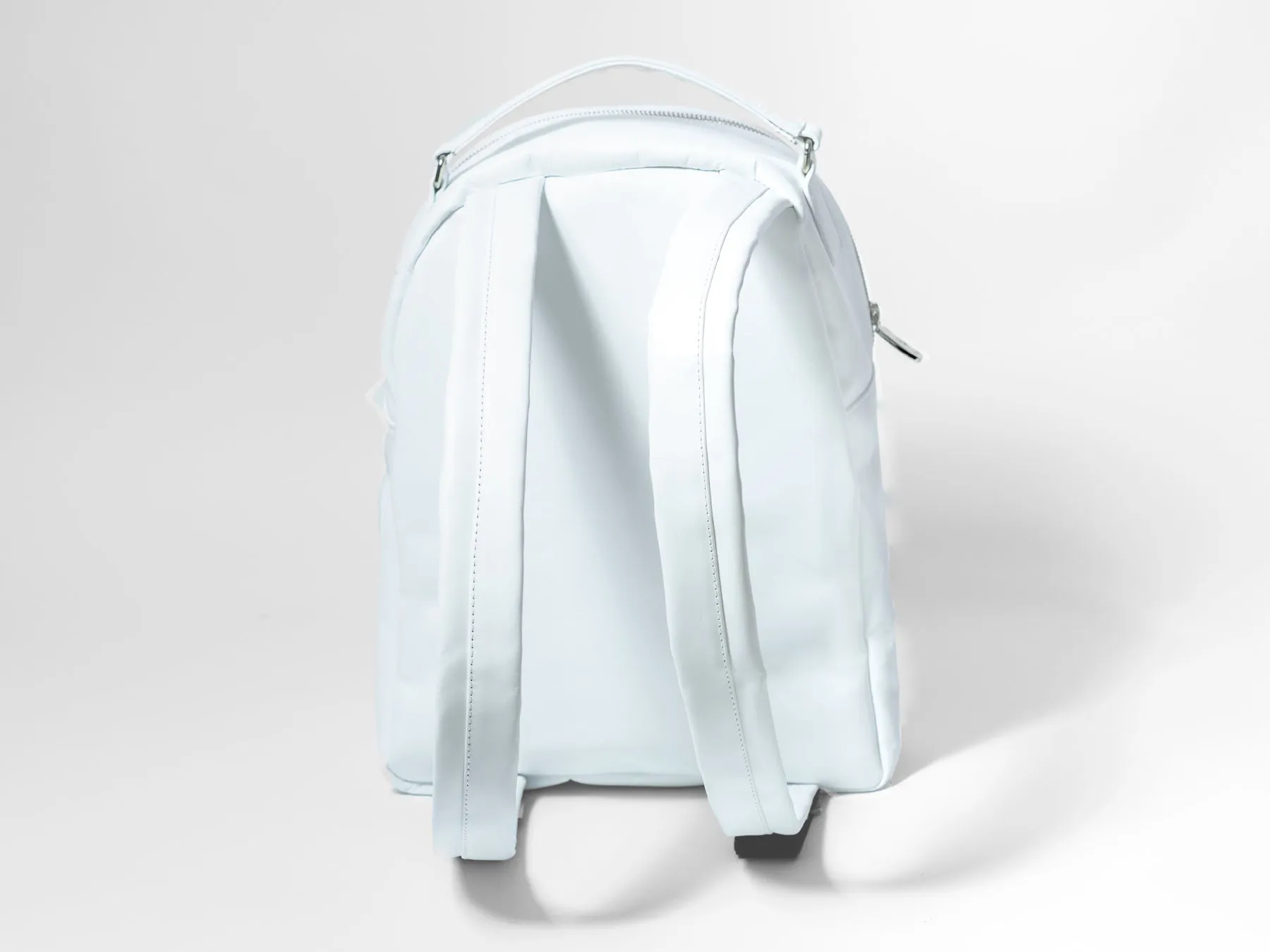 White Leather Back pack