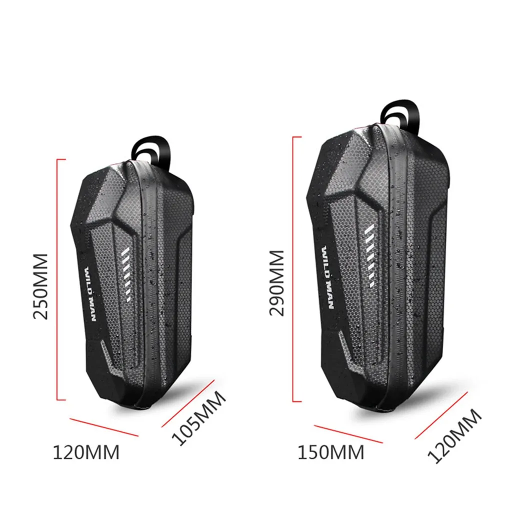 Wild Man Electric Scooter Front Bag Waterproof EVA Hard Shell Bags Reflective Handlebar Hanging Bag Storage Bag For Xiaomi M365