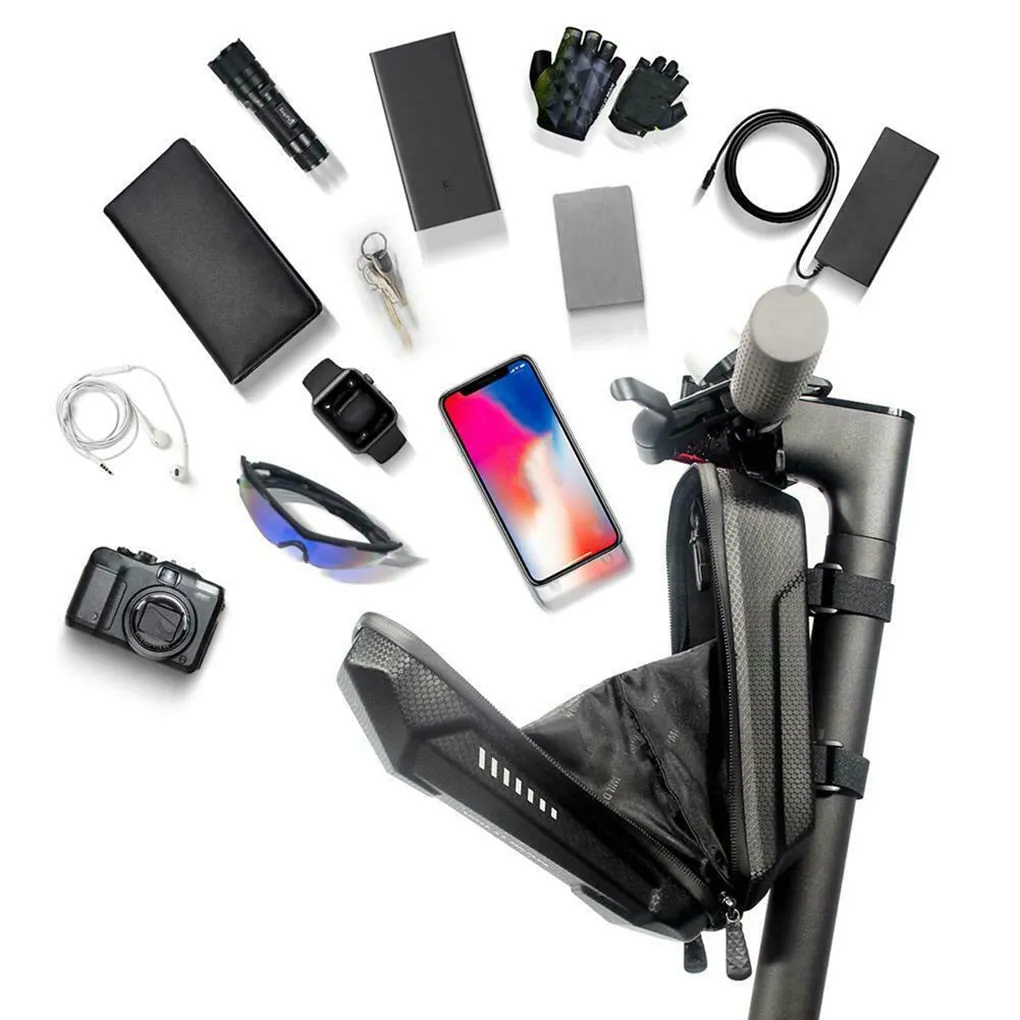 Wild Man Electric Scooter Front Bag Waterproof EVA Hard Shell Bags Reflective Handlebar Hanging Bag Storage Bag For Xiaomi M365